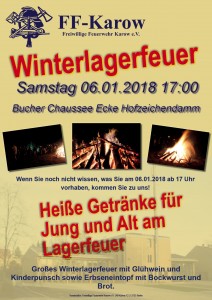 2018 Plakat Winterlagerfeuer